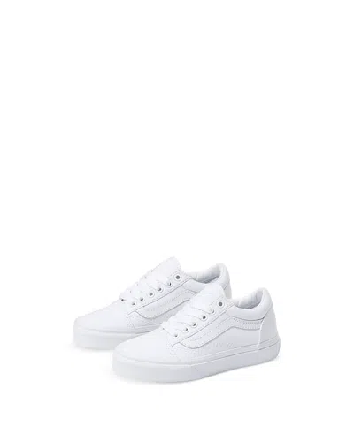 Vans Unisex Old Skool Lace Up Sneakers - Toddler, Little Kid In True White