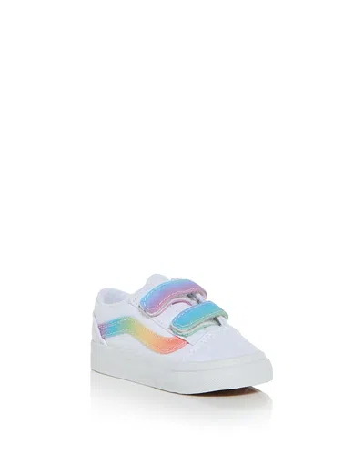 Vans Kids' Unisex Old Skool Rainbow Low Top Sneakers - Baby, Toddler In True White