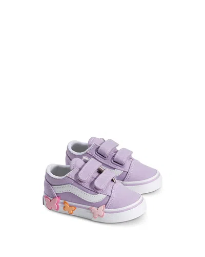 Vans Kids' Unisex Old Skool V Butterfly Sneakers - Toddler In Purple