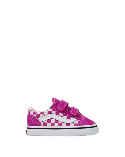 Vans Kids' Unisex Old Skool V Color Theory Sneakers - Toddler In Pink