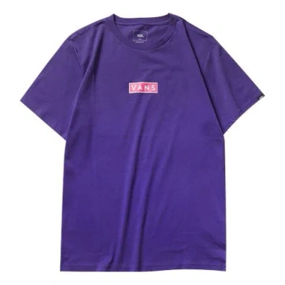 Vans Unisex Short Sleeve Logo Print Purple