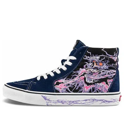 Vans Unisex Sk8-hi Sneakers Printing Black/purple In Blue