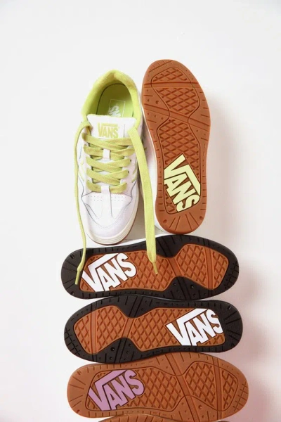 Vans Upland Vintage Lime Leather Color Block Chunky Sneakers In Green