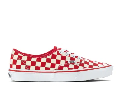 Vans Authentic Checkerboard Sneakers In Red