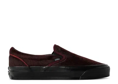 Vans Classic Slip-on 98 Lx 'pony Hair Burgundy Black' In Red