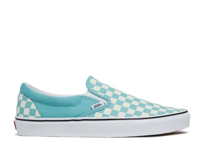 Vans Classic Slip-on 'aqua Haze Checkerboard' In Blue