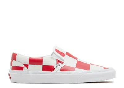 Vans Classic Slip-on 'leather Check' In White
