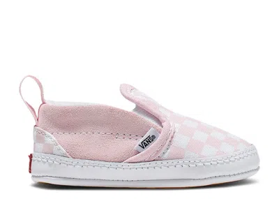 Vans Babies'   Classic Slip-on V Crib 'checkerboard - Pink True White'