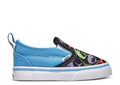 Vans Babies'   Classic Slip-on V Toddler 'multi-color Sharks' In Blue