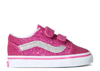 Vans Babies'   Old Skool V Toddler 'glitter Raspberry Rose Pink'