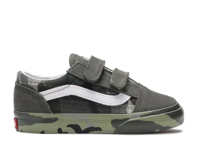 Vans Babies'   Old Skool V Toddler 'plaid Camo' In Gray