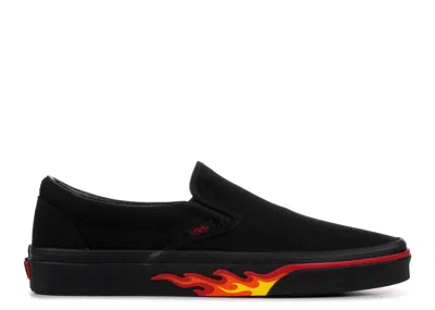 Vans Slip On 'flame Wall' In Black