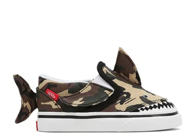Vans Babies'   Slip-on V Toddler 'camo Shark' In Black