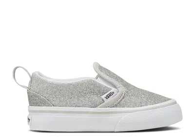 Vans Babies'   Slip-on V Toddler 'glitter - Silver'