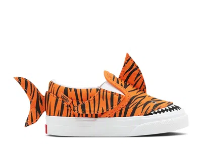 Vans Babies'   Slip-on V Toddler 'tiger Shark' In Orange