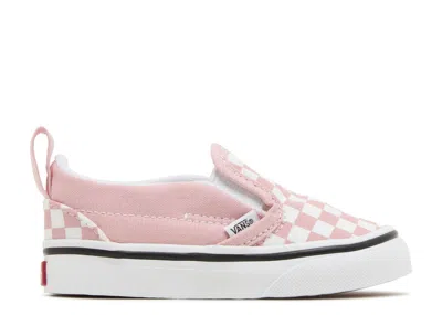 Vans Babies'   Slip-on Velcro Toddler 'powder Pink Checkerboard'