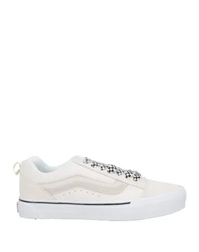 Vans Vault Man Sneakers Ivory Size 9 Leather, Textile Fibers In White