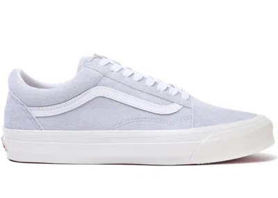 Pre-owned Vans Vault Og Old Skool Lx Pig Suede Sneakers In Grey Dawn/white