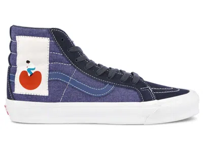 Pre-owned Vans Vault Sk8hi Lx Geoff Mcfetridge Freetime Sneakers In Navy Blue/white/red