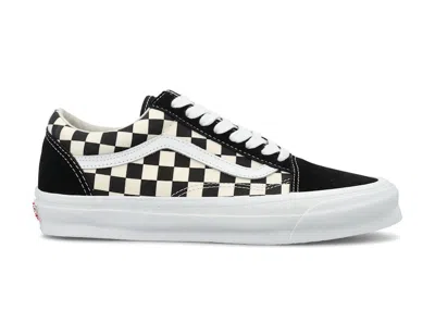 Pre-owned Vans Vault Ua Og Old Skool Lx Checkerboard Sneakers In Black/classic White