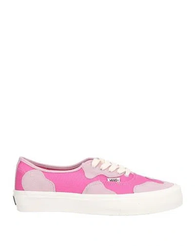 Vans Vault Vr3 Cush Man Sneakers Fuchsia Size 8.5 Leather, Textile Fibers In Pink