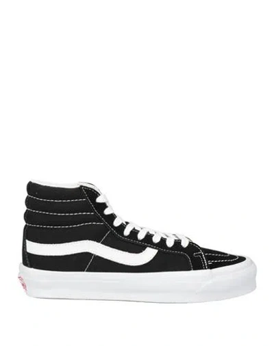 VANS VANS VAULT WOMAN SNEAKERS BLACK SIZE 7.5 LEATHER, TEXTILE FIBERS