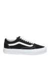 Vans Stitched Low-top Silhouette Rubber Sole Sneakers In Black