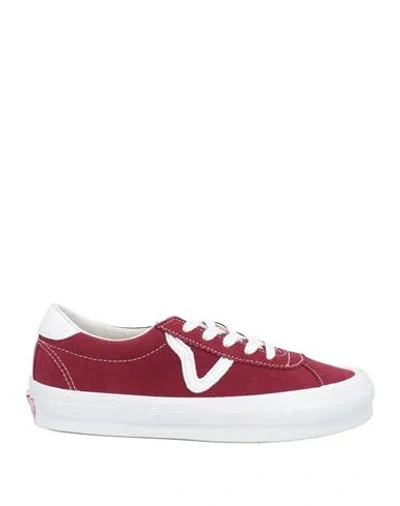 Vans Vault Woman Sneakers Burgundy Size 8 Leather In Red