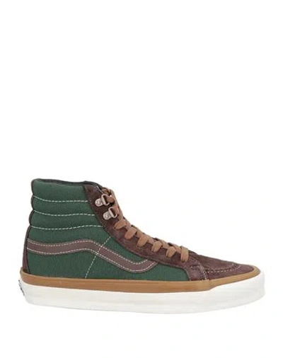 Vans Vault Woman Sneakers Dark Brown Size 7 Leather, Textile Fibers