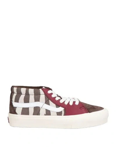 Vans Vault Woman Sneakers Khaki Size 7 Leather In Beige