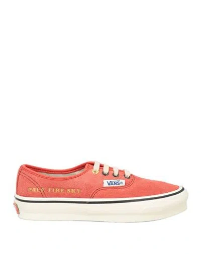 Vans Vault Woman Sneakers Tomato Red Size 7.5 Leather