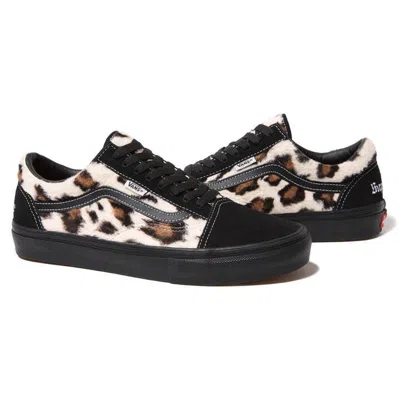Pre-owned Vans Vn0a5fcbbm8 Supreme  Leopard Old Skool Black White (men's)