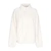 Vans W Pioneer Mock Half Zip Sweatshirt Digi White In White