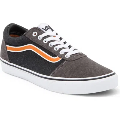 Vans Ward Jersey Colorblock Sneaker In Suede/canvas Dark Grey/white