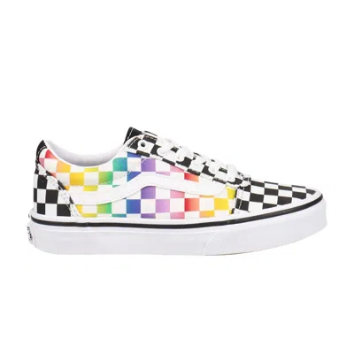 Pre-owned Vans Ward Kids 'rainbow Checkerboard' | Multi-color | Kid's Size 7 In Multicolor