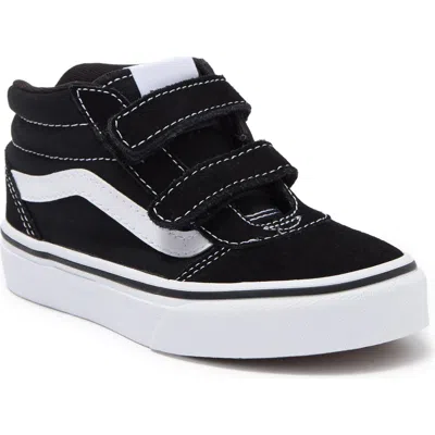 Vans Ward Mid Top Sneaker In Suede/canvas Black/white