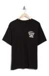 Vans Warped World Graphic T-shirt In Black