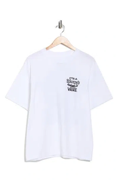 Vans Warped World Graphic T-shirt In White