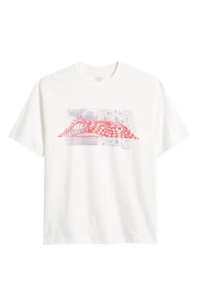 Vans Wave Check Cotton Graphic T-shirt In White