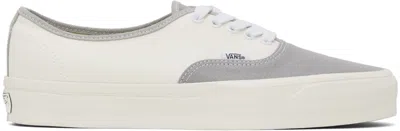 Vans White & Grey Authentic Trainers In Lx Drizzle