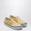 Vans White/yellow Slip-on Sneaker With Check Pattern In Yellow