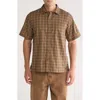 Vans Willshire Plaid Short Sleeve Button-up Shirt In Dirt/black