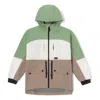Vans (wmns)  Colorblock Hoody Jacket 'green Brown White' In Multi