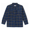 Vans (wmns)  Contrasting Colors Plaid Logo Printing Long Sleeves Blue Shirt