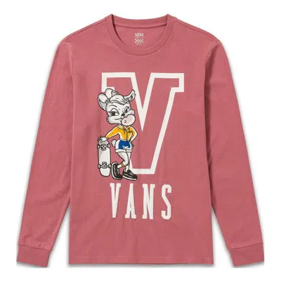 Vans (wmns)  Gym Class Long Sleeve T-shirt 'rose Red' In Purple