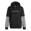 Vans (wmns)  Logo Embroidered Checkerboard Print Hoodies 'black White'