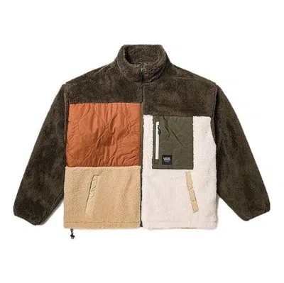 Vans (wmns)  Vertex Mix Sherpa Jacket 'green Multi' In Brown