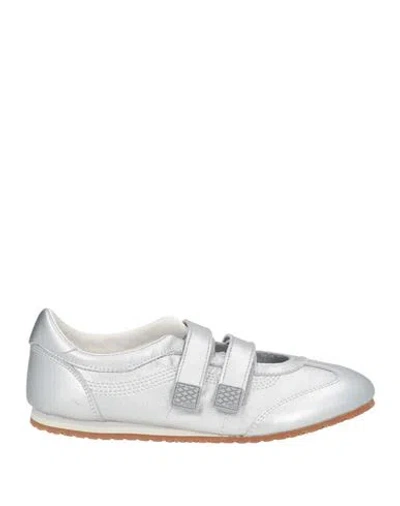 Vans Woman Ballet Flats Silver Size 7 Leather