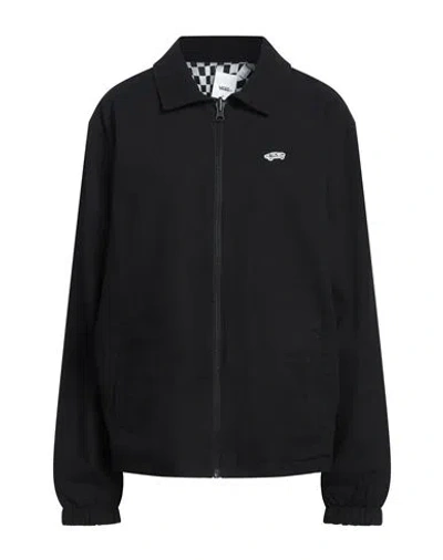 Vans Woman Jacket Black Size L Cotton, Polyester