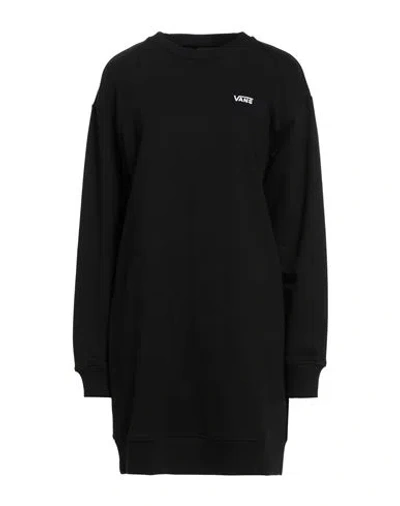 Vans Woman Mini Dress Black Size S Cotton, Polyester